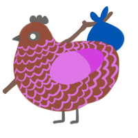 plum bark, a russet and orchid chicken with a lace pattern