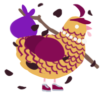 A honey and wine chicken with a lace pattern