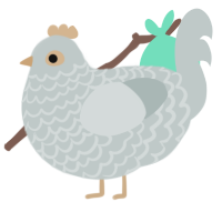 A silver chicken with a lace pattern