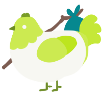 A white and lime chicken with a head pattern