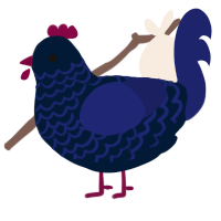Midnight, a tumblr and navy chicken with a lace pattern