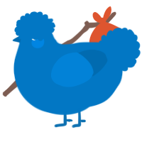 A sapphire chicken