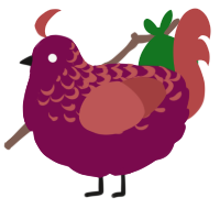 A wine and red chicken with a half-lace pattern
