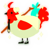 A mist and russet chicken with a head pattern