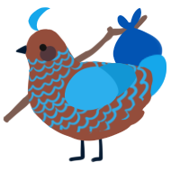 A russet and sky chicken with a lace pattern