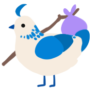 A cream and sapphire chicken with a neck-speckle pattern
