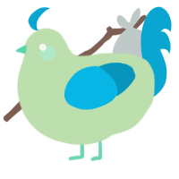 A gluppy and cerulean chicken