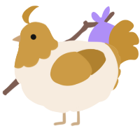 A cream and gold chicken with a head pattern