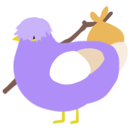 A lilac and cream chicken