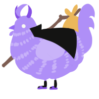 A lilac chicken with a bar pattern