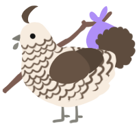 A cream and bark chicken with a lace pattern