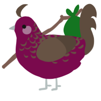 A wine and bark chicken with a half-lace pattern