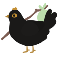 A sable chicken