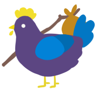A overcast and sapphire chicken