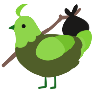 A olive and grass chicken with a head pattern