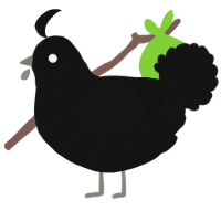 A black chicken with a bar pattern