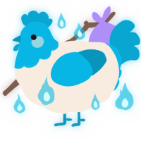 A cream and cerulean chicken with a head pattern