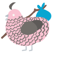 A rose and grey chicken with a lace pattern