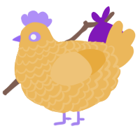 A honey chicken with a lace pattern
