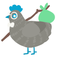 A ash chicken with a bar pattern
