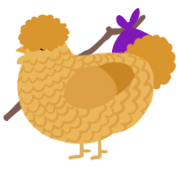 A honey and orange chicken with a lace pattern