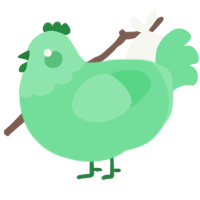 A spring chicken with a head pattern