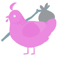 A leaf chicken with a neck-speckle pattern