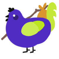 Parmi les Mortels, a indigo and lime chicken