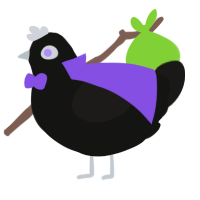A black and sable chicken