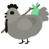 Vintage TV Set, a ash chicken with a head pattern