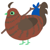 A russet and bark chicken with a bar pattern