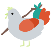 A mist and vermilion chicken