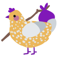 A honey and mist chicken with a speckle pattern