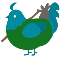 A leaf and sea chicken with a head pattern