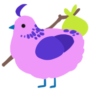 A lavender and indigo chicken with a neck-speckle pattern