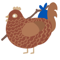 A russet and brown chicken with a lace pattern