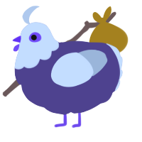 A overcast and mist chicken with a head pattern
