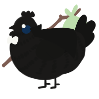 A sable and black chicken with a bar pattern