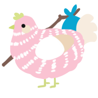 Strawberry Cake Roll, a rose and cream chicken with a bar pattern