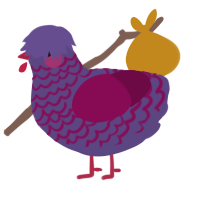 A overcast and wine chicken with a lace pattern