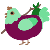 A wine and spring chicken with a head pattern