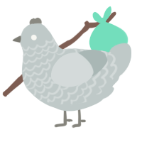 A silver chicken with a lace pattern