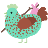 thick mint, a mint and russet chicken with a speckle pattern