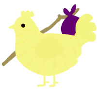 A black and sable chicken with a bar pattern