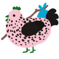 A rose and sable chicken with a speckle pattern