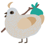 A mist and beige chicken with a double-lace pattern