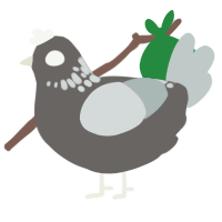 A grey and silver chicken with a neck-speckle pattern