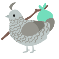 A silver and ash chicken with a lace pattern