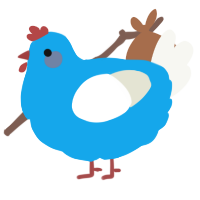 A sky and white chicken