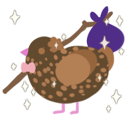 A bark and brown chicken with a speckle pattern